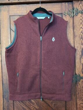 Peter Millar Men's Large Full Zip Sweater Fleece Vest The Club at Nevillewood